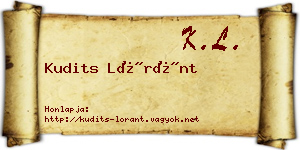 Kudits Lóránt névjegykártya